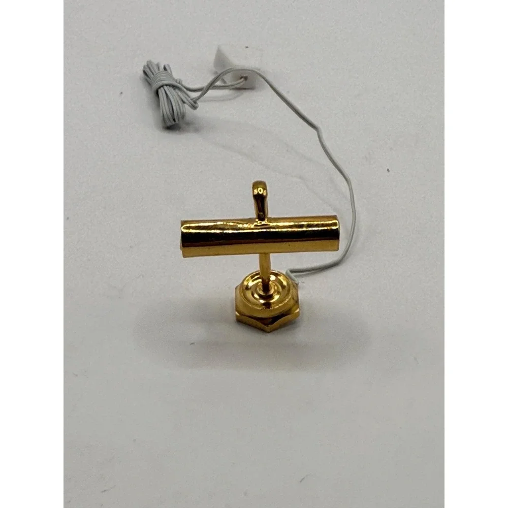 Dollhouse Miniature Brass Picture Light‎ Electric Plug In 1:12 Scale